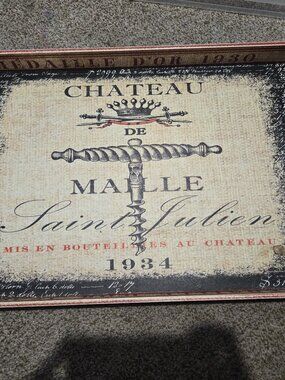 Home Essentials Chateau Saint Julien Decorative Tray | French Wine Decor